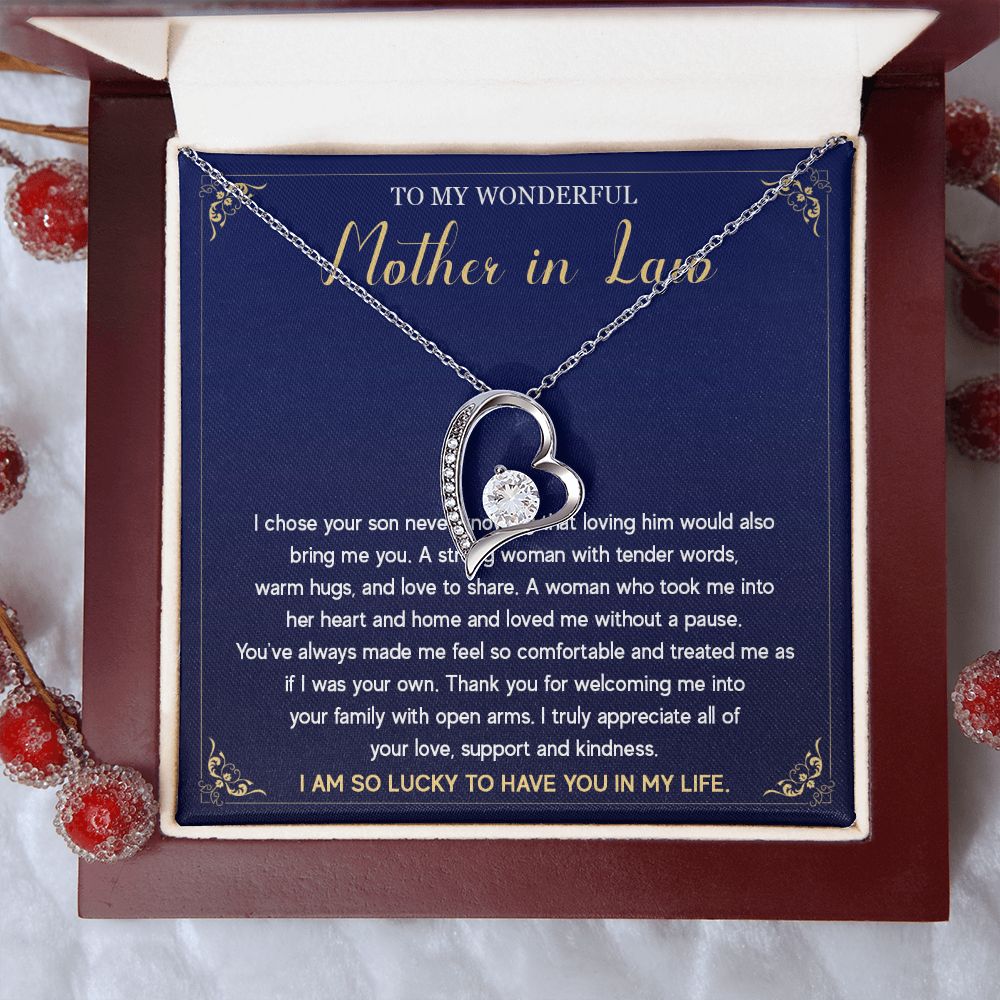 524C To My Mother in Law Necklace from Daughter, Gift to Mother-in-Law Necklace Love