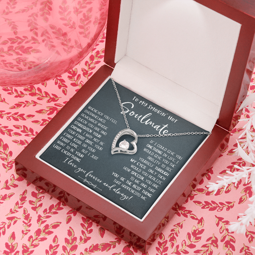 N372C To My Soulmate Necklace, Valentines Gift For Her Birthday Gift For Soulmate Wife