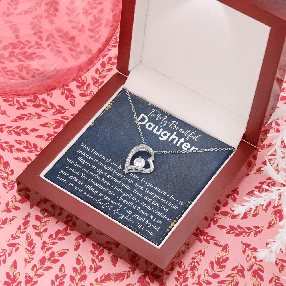 9C To My Beautiful Daughter Love Gift Luxury Alluring Beauty Necklace For Daughter