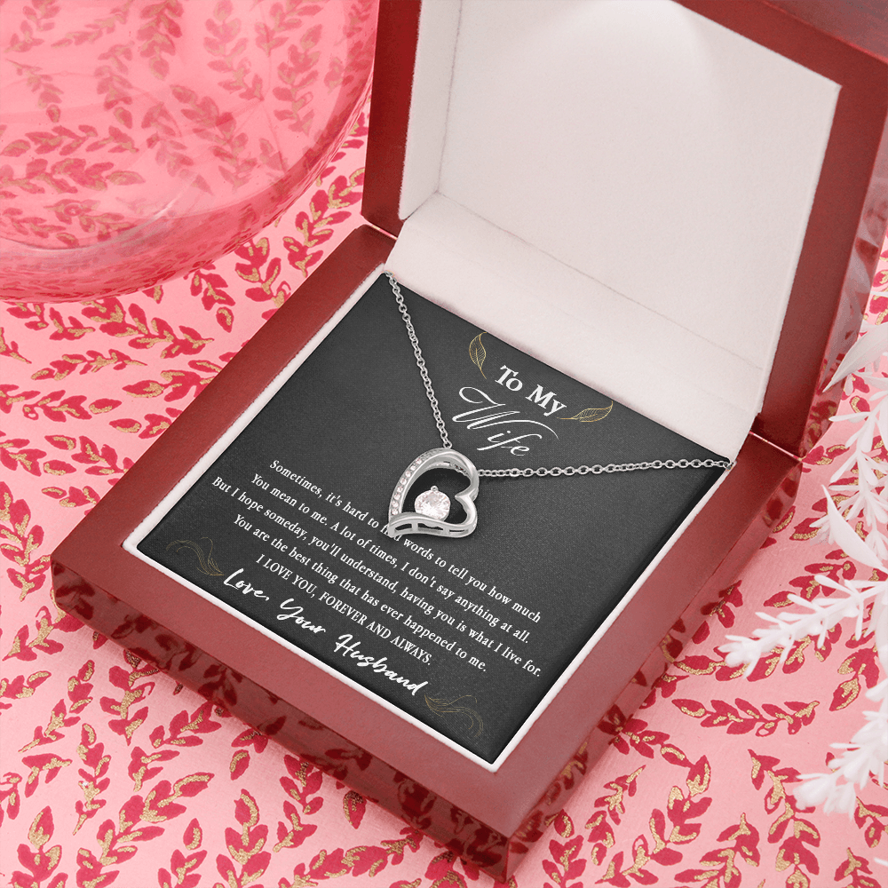 66C Love Gift To My Wife, Women Necklace for Her from Husband I LOVE YOU Forever