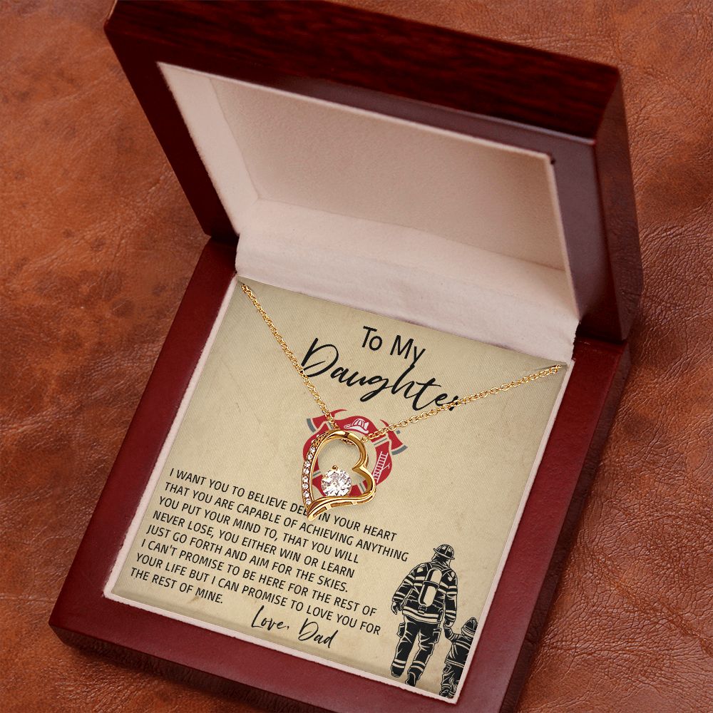 33C Daughter Necklace, To My Daughter Necklace, Birthday Gift For Daughter From Dad