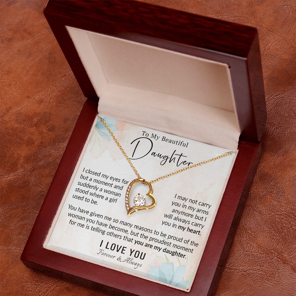 568C To My Daughter Necklace, Love Gift for Daughter from Dad, Daughter Necklace