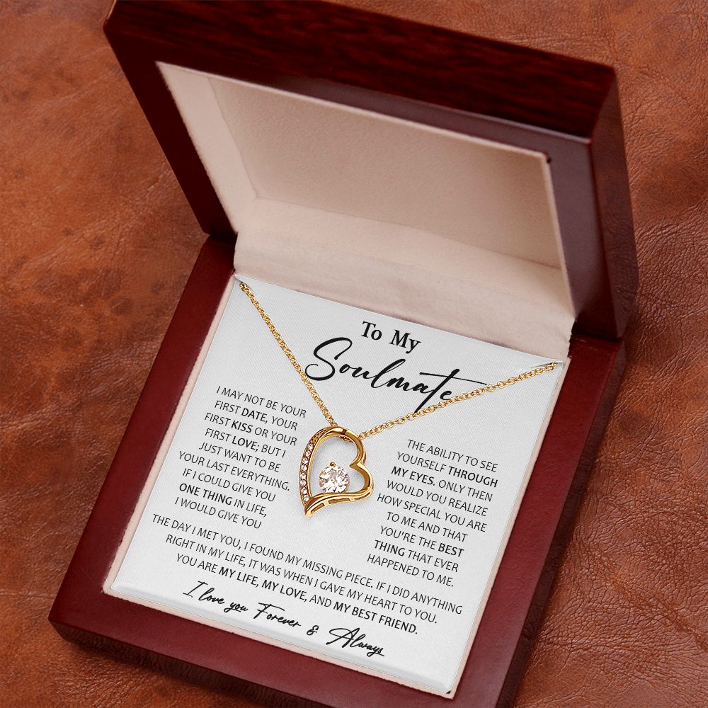 457C To My Soulmate Necklace, Birthday, Xmas Gift For Wife, Girlfriend From Husband