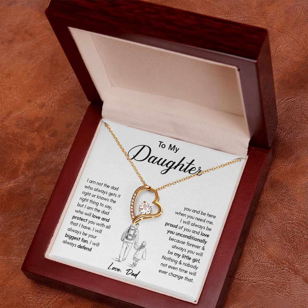 450C To My Daughter Necklace Gift from Dad, Birthday Graduation Christmas Gift