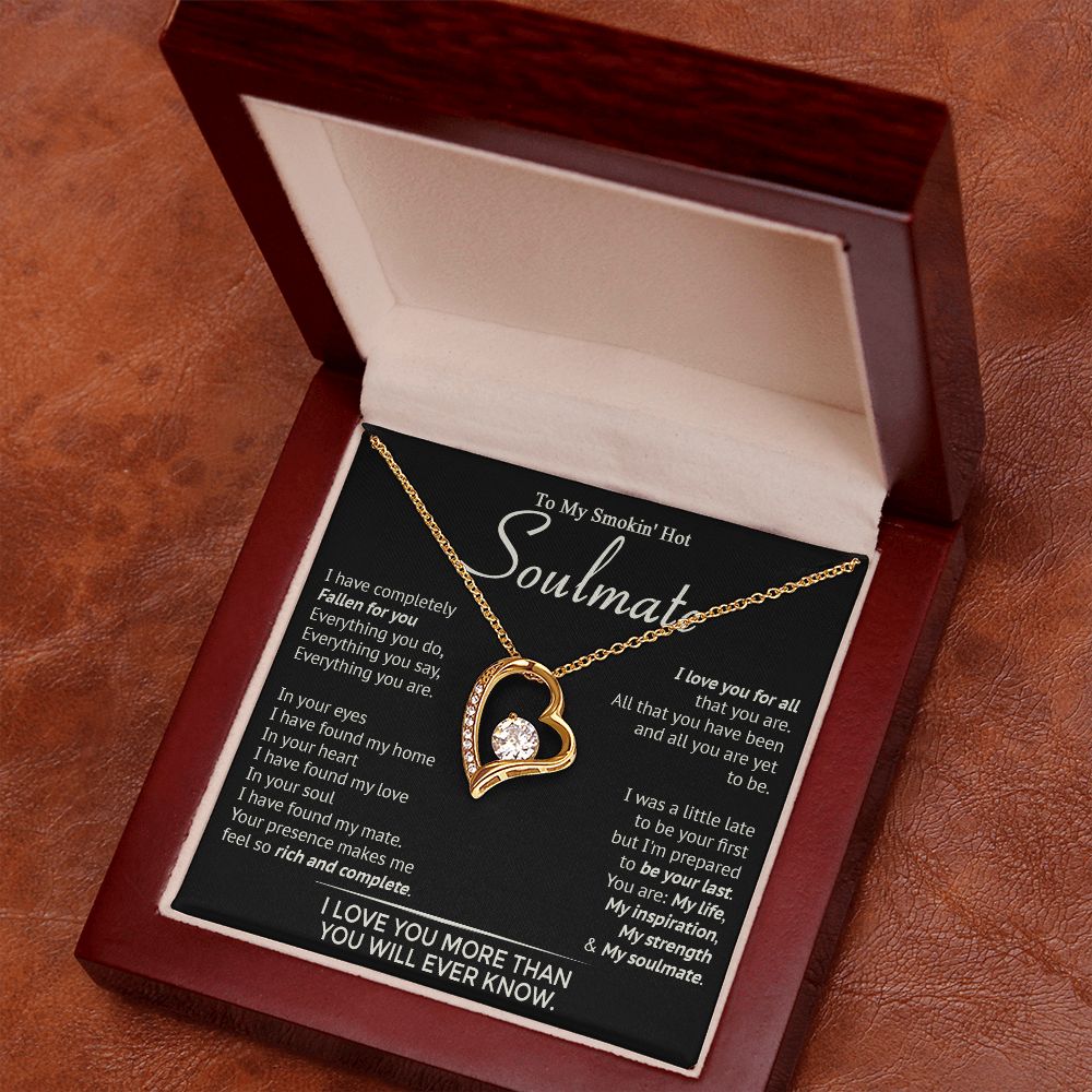 586C To My Smokin' Hot Soulmate Necklace, Beauty Necklace for Wife Girlfriend, Womens