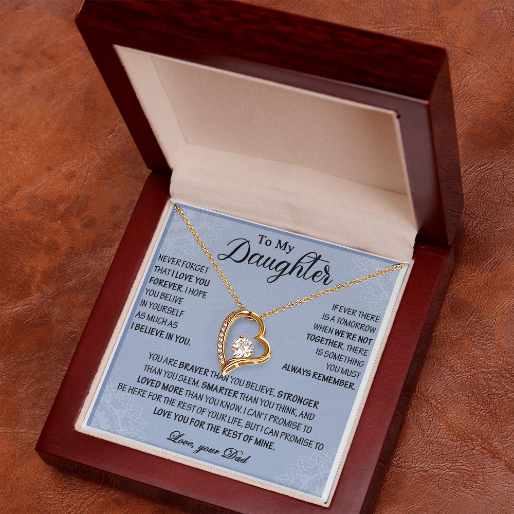 455C To My Daughter Necklace, Daughter Father Necklace, Daughter Gift From Dad