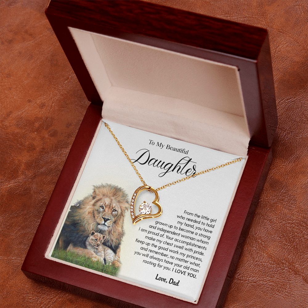 620C To My Daughter Necklace From Dad, Birthday Gift, Father Daughter Gift, Holiday