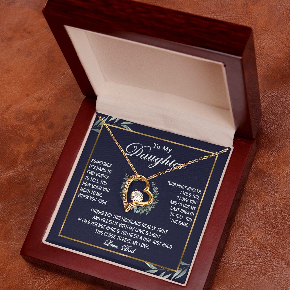 463C To My Daughter Necklace, Gift For Daughter From Dad, Daughter Father Necklace
