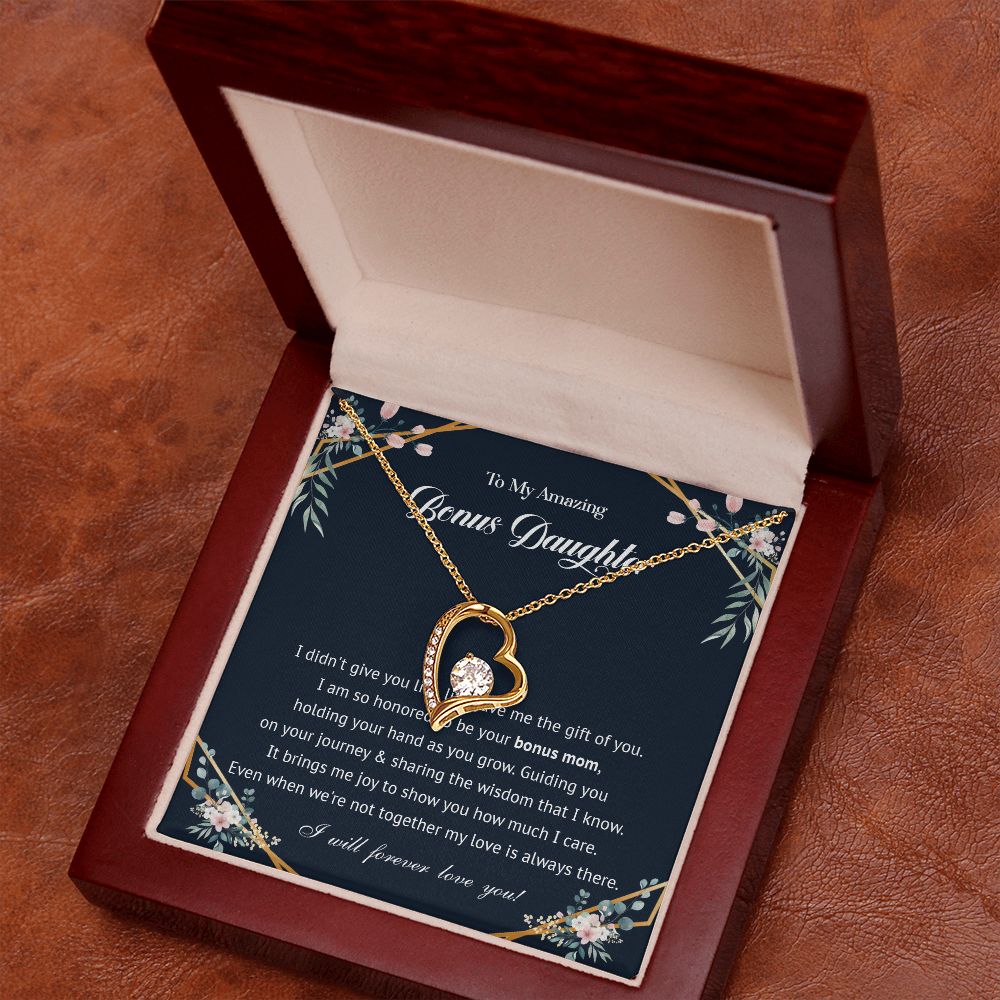 576C To My Bonus Daughter Necklace, Bonus Daughter Gift From Stepmom, Birthday Gifts