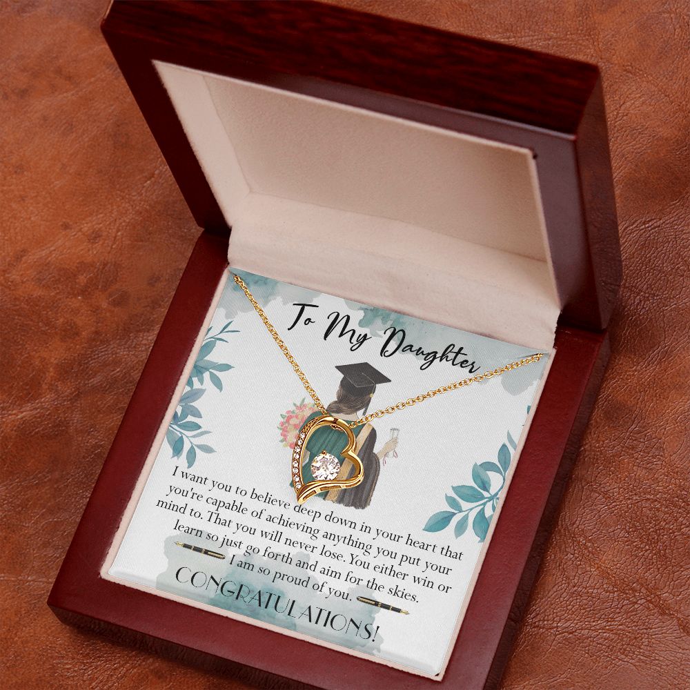 405C To My Daughter Necklace, Congratulations Gift 2022, Graduation Necklace Daughter
