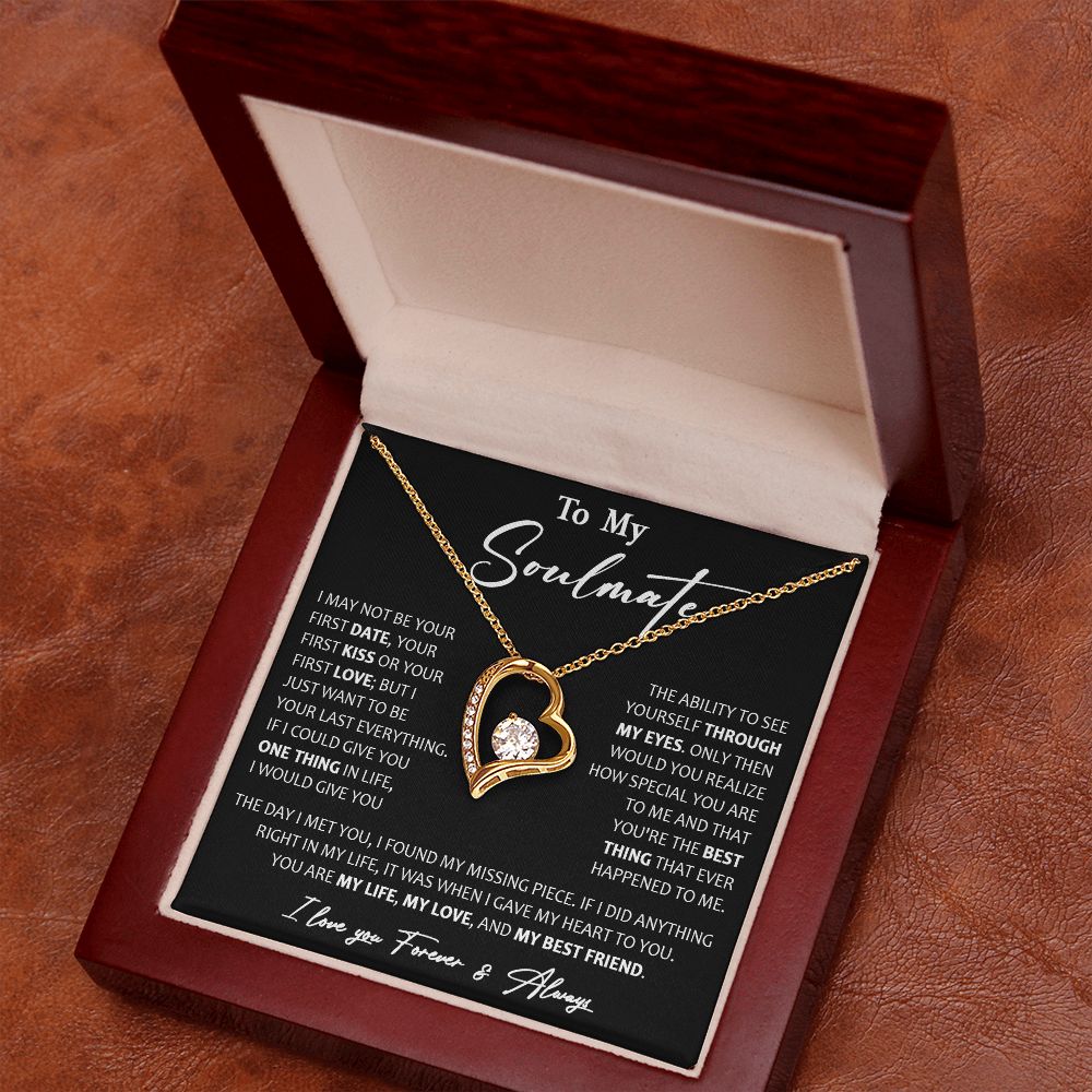 460c To My Soulmate Necklace, Christmas, Valentine Gift For Her, Gift For Soulmate