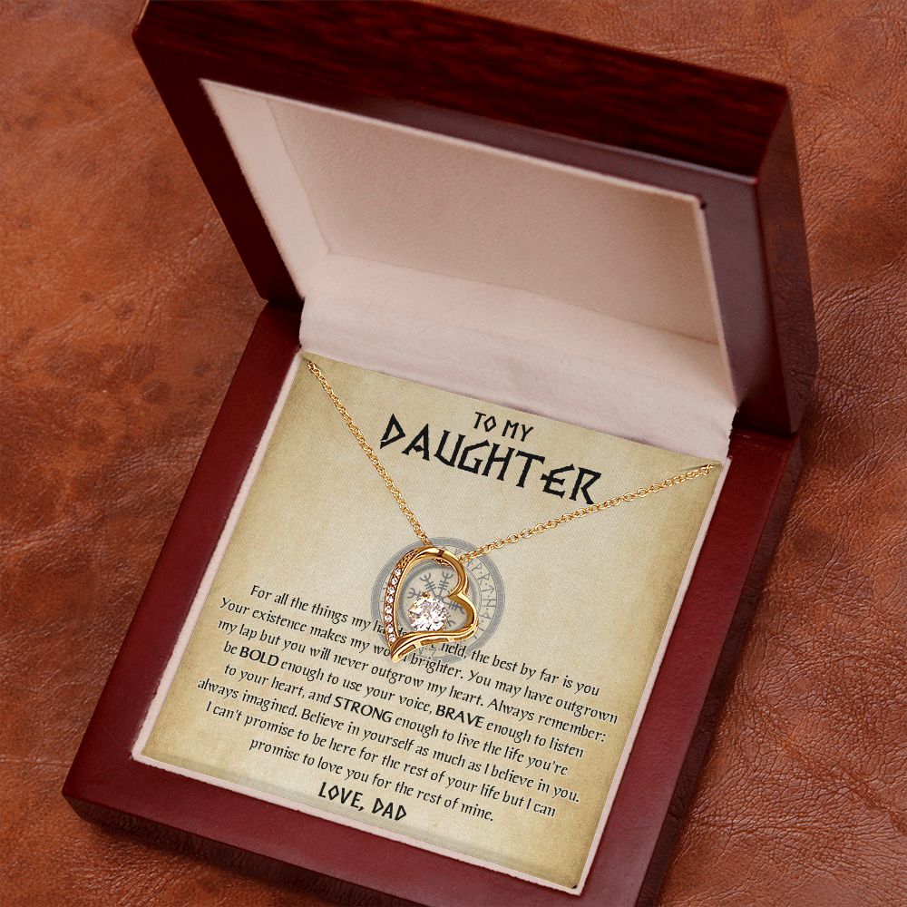 567C To My Daughter Necklace, Viking Daughter Gift from Dad, Birthday Gifts Jewelry