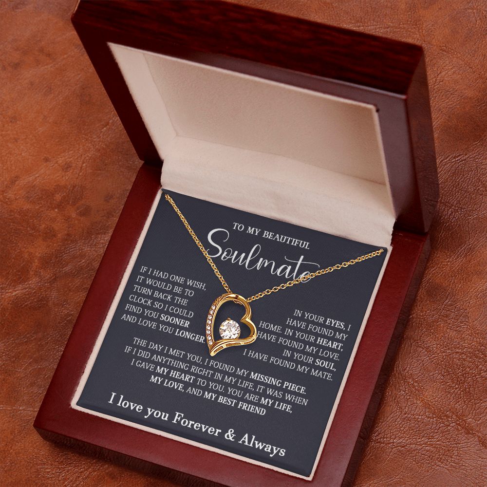 467C To My Soulmate Necklace, Gift For Wife Girlfriend From Husband, Birthday Gift