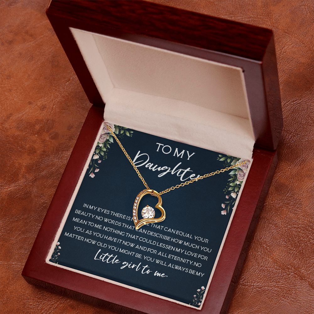 35C To My Daughter Necklace Gift Birthday, Little Girl To Me, Necklace Daughter