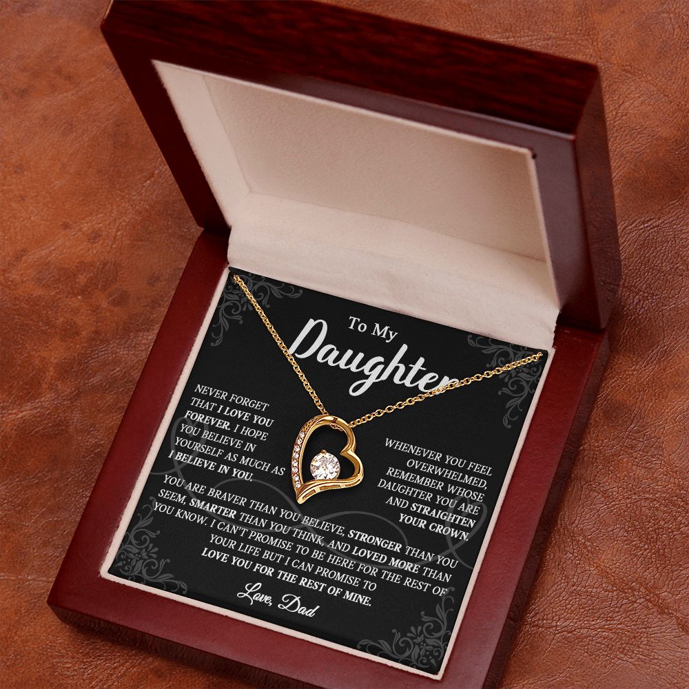 623C To My Daughter Necklace, Christmas Gift For Daughter From Dad, Daughter Necklace