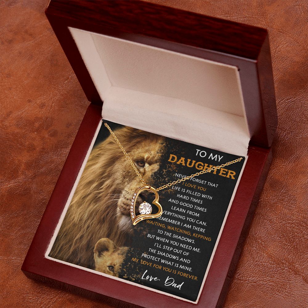 43C Lion To My Daughter Necklace Gift From Dad, Necklace Gift For Daughter, Birthday