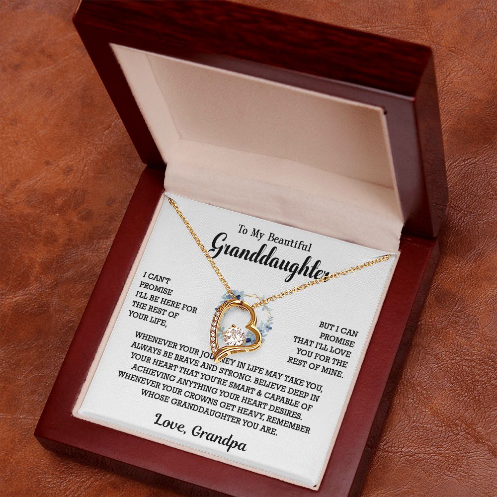 613C To My Granddaughter Necklace, Birthday Gift For Granddaughter, Necklace Gifts