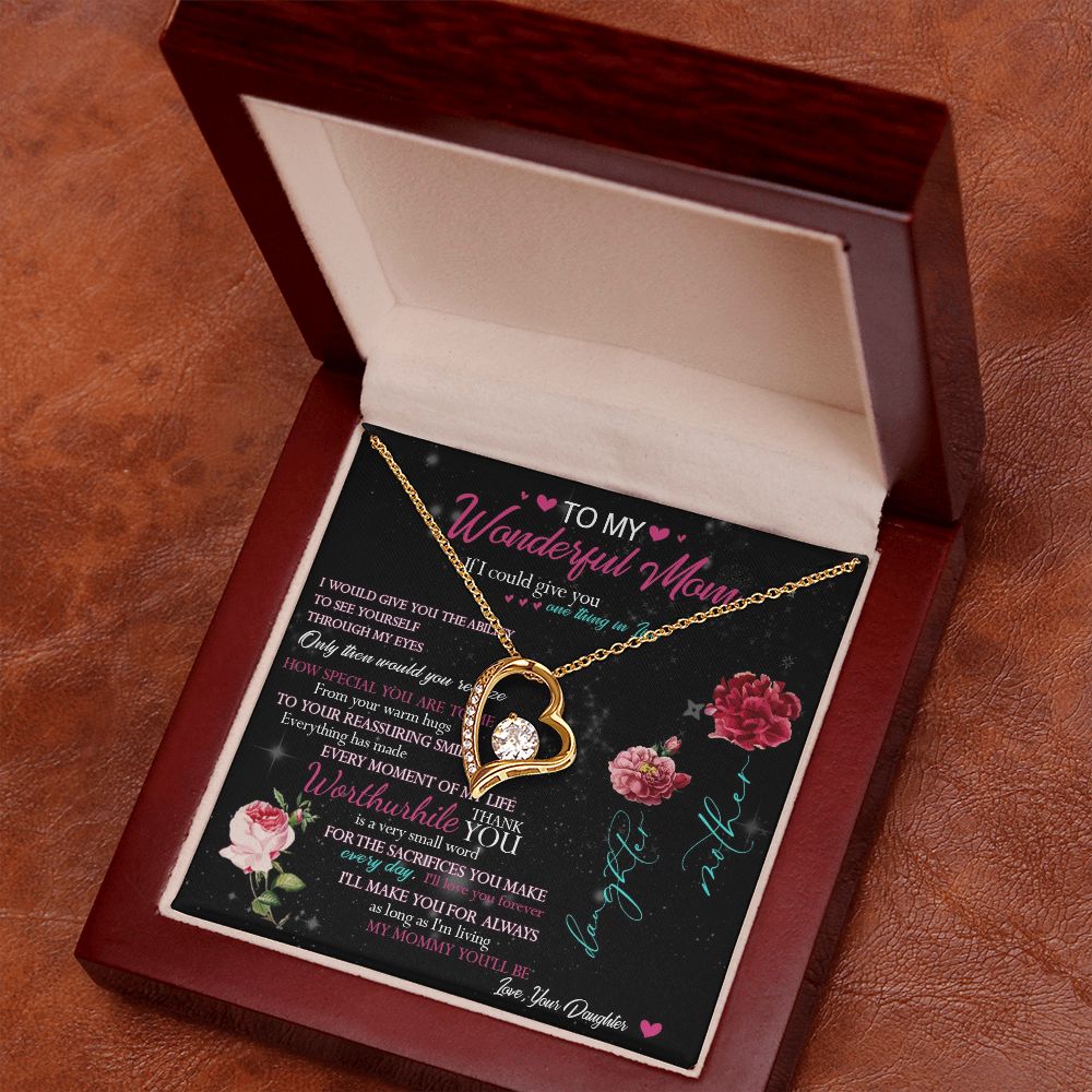 429C To My Beautiful Mom Necklace Mothers Day Gift From Daughter, Gift Birthday For Mom