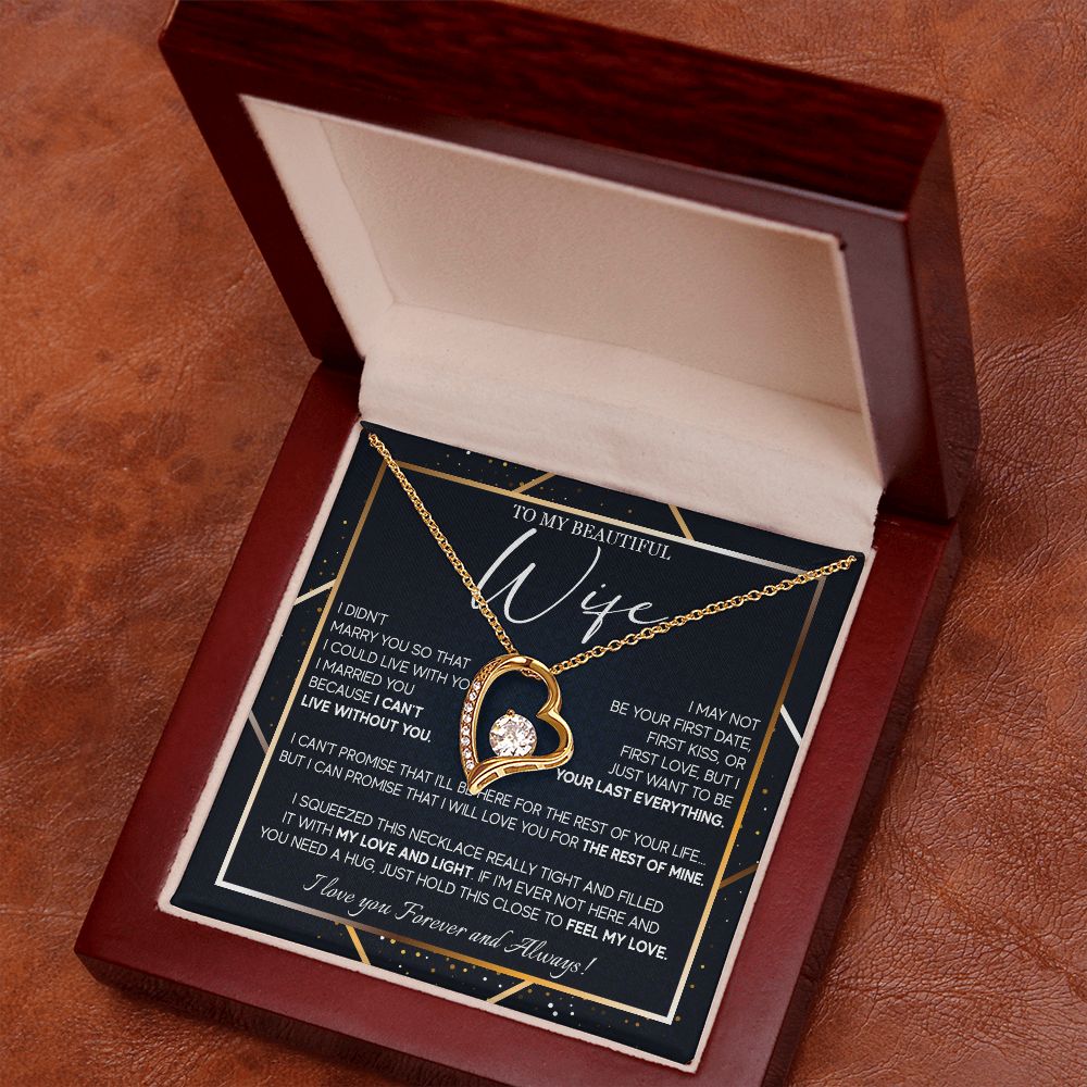 491C To My Beautiful Wife Necklace From Husband, Jewelry For Women, Birthday Gifts