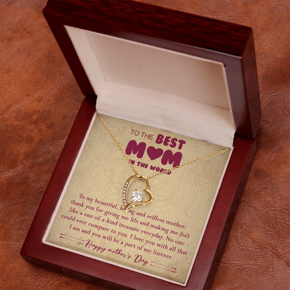 406C To The Best Mom In The World Necklace, Happy Morther's Day Gift For Mom