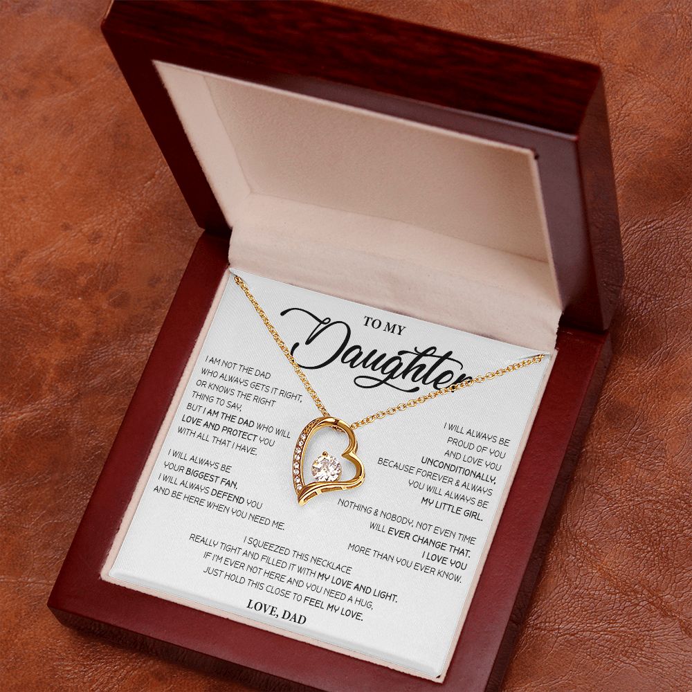 500C To My Daughter Necklace, Love Knot Pendant Necklace, Daughter Gift from Dad
