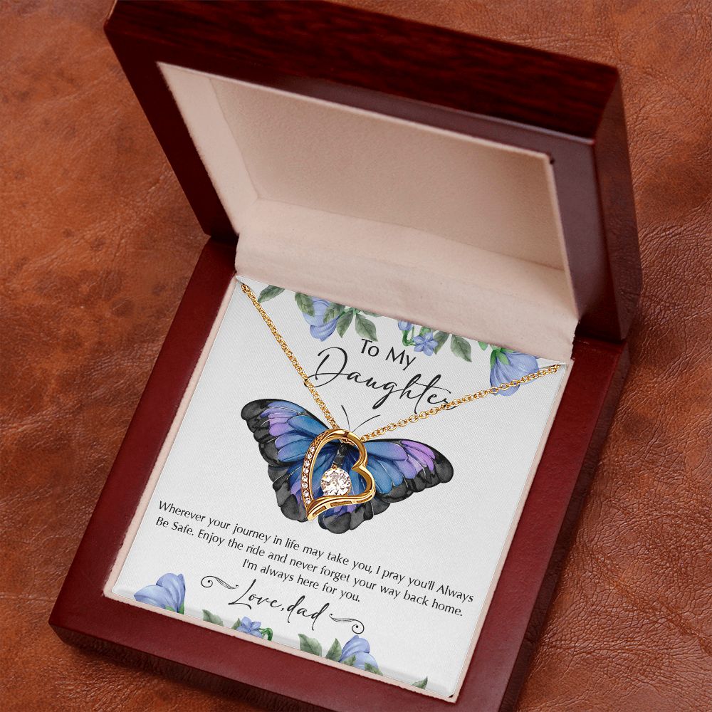 99CTo My Daughter Necklace, Gift For Daughter From Dad, Necklace Gift Birthday
