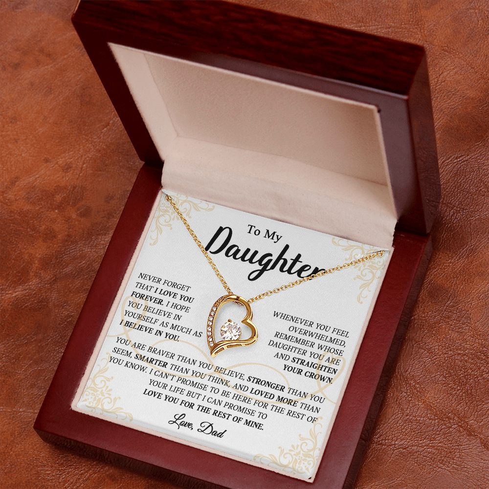 622C To My Daughter Necklace, Daughter Father Necklace, Daughter Gift From Dad, Xmas