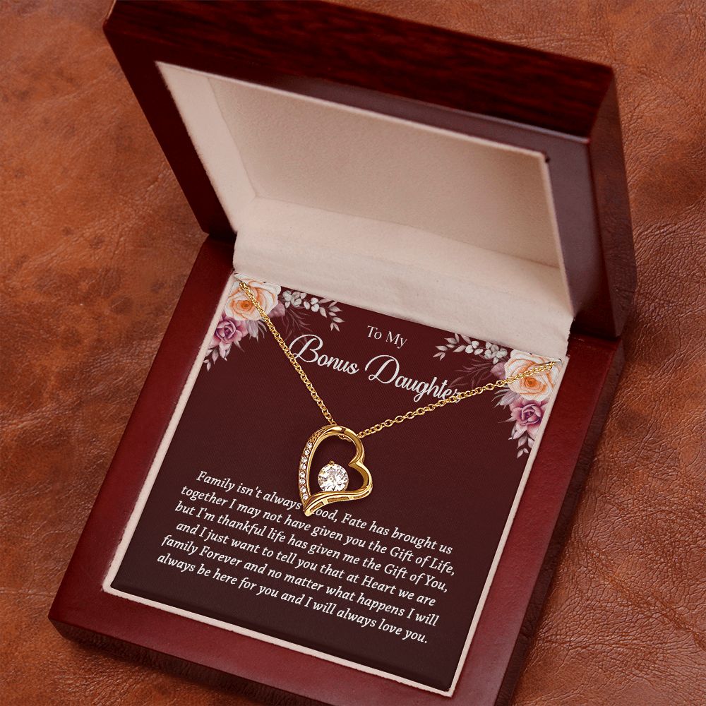631C To My Bonus Daughter Necklace, Best Birthday Christmas Gift, Bonus Daughter Gift