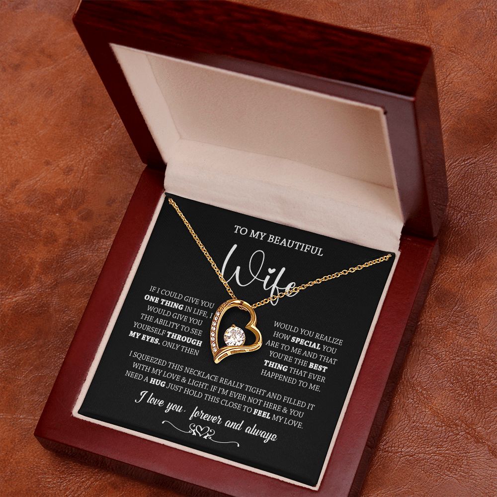 437C To My Wife Necklace, Necklace Gifts For Wife From Husband, Birthday Xmas Gift