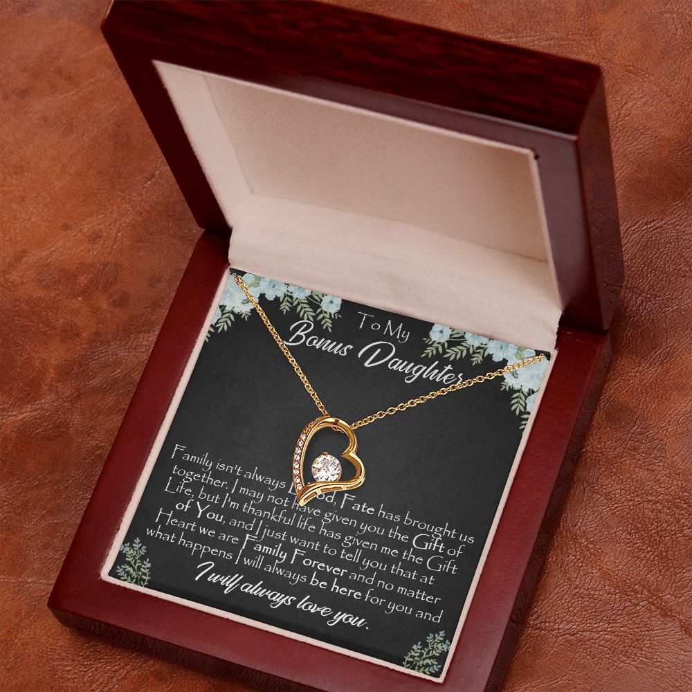 26C To My Bonus Daughter, Gift For Bonus Daughter Necklace, Step Daughter Necklace