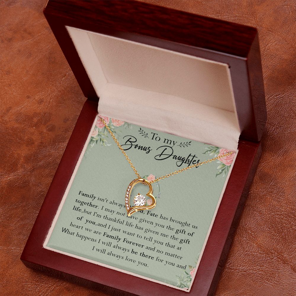 52C To my Bonus Daughter Necklace, Bonus Daughter, Step Daughter Gift, Gift Birthday