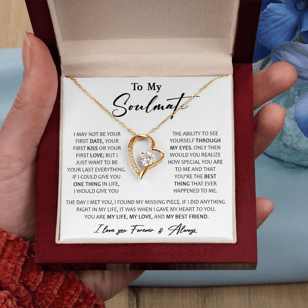 457C To My Soulmate Necklace, Birthday, Xmas Gift For Wife, Girlfriend From Husband
