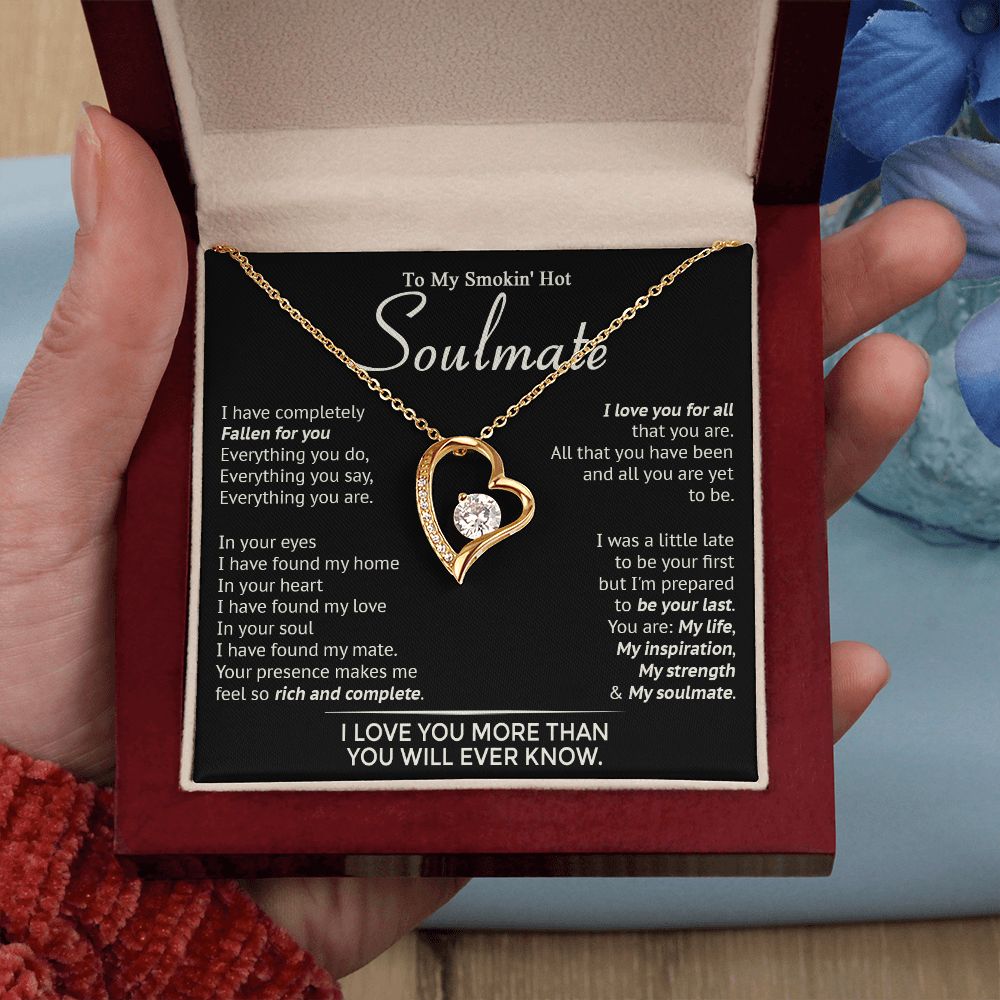 586C To My Smokin' Hot Soulmate Necklace, Beauty Necklace for Wife Girlfriend, Womens