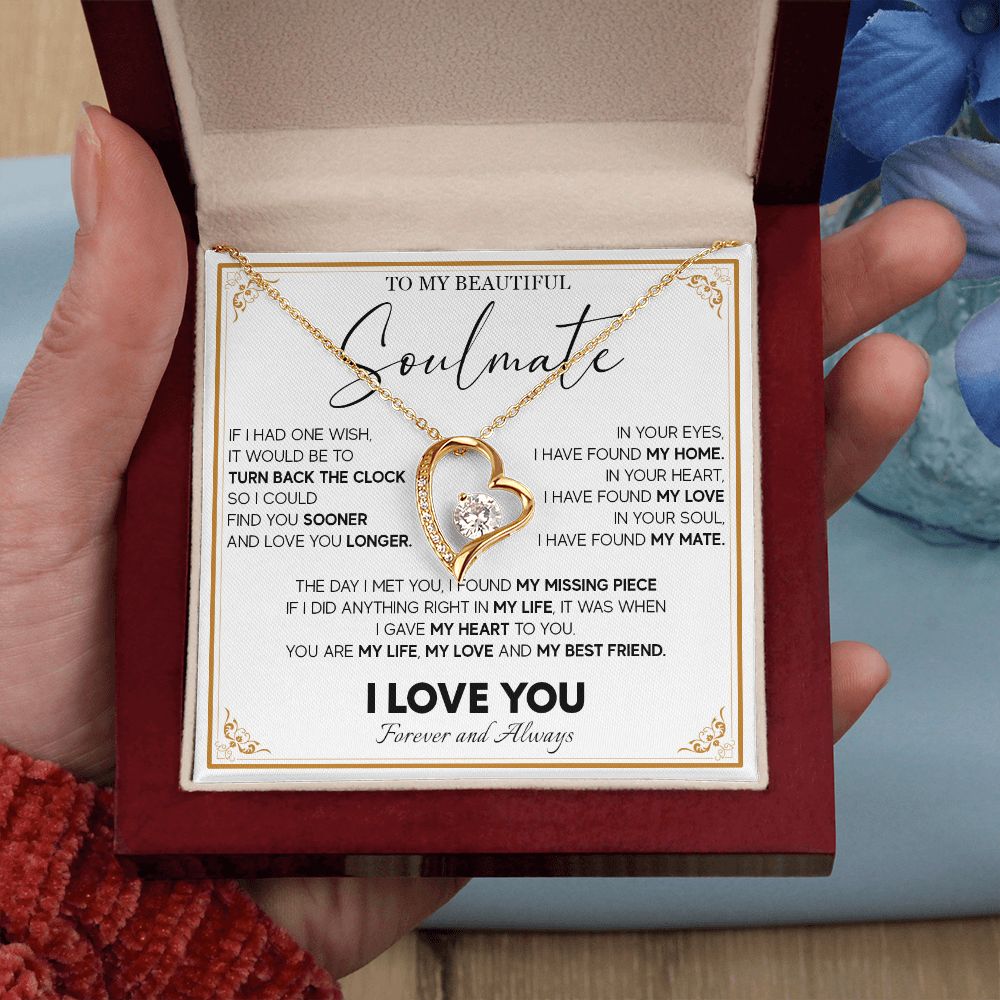 511C To My Beautiful Soulmate Necklace, Gift for Wife, Girlfriend, Anniversary Gift