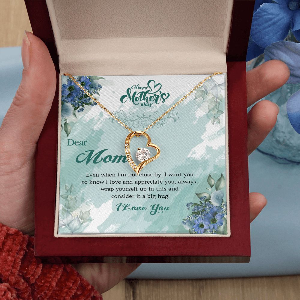 411C Dear Mom I Love You Necklace, Happy Mothers Day Gift Necklace, Necklace Gift Mom