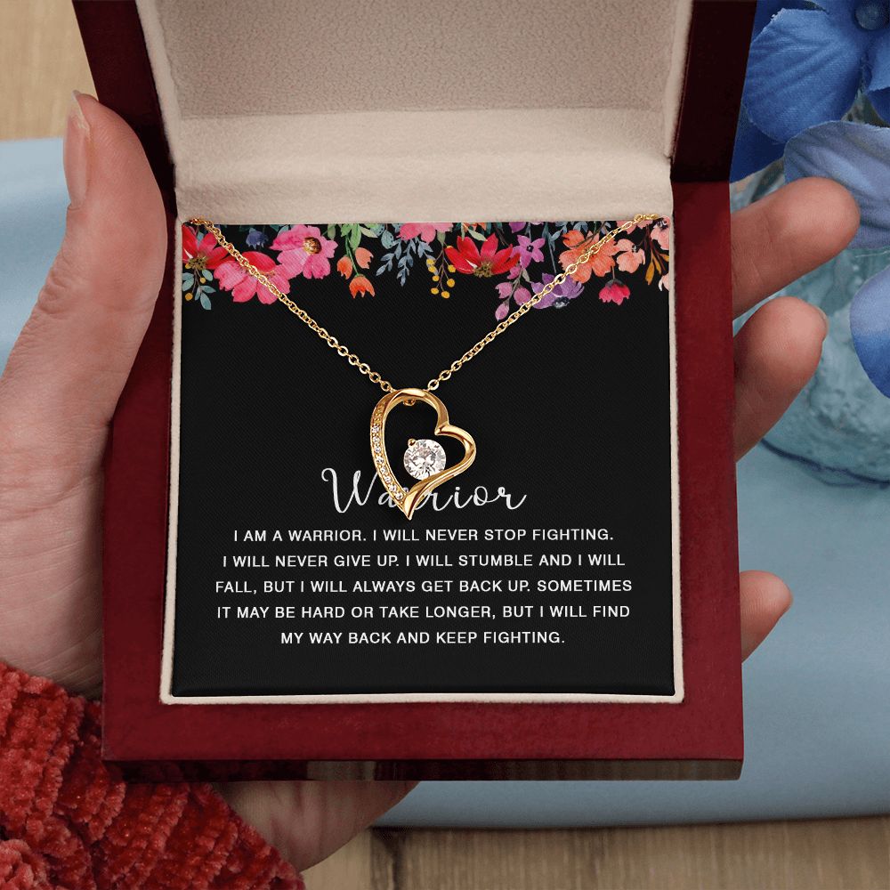 422C Warrior Necklace, I am Warrior, I Will Never Stop Fighting, Gift Birthday