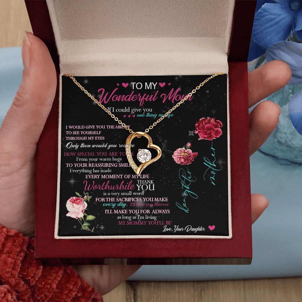 429C To My Beautiful Mom Necklace Mothers Day Gift From Daughter, Gift Birthday For Mom
