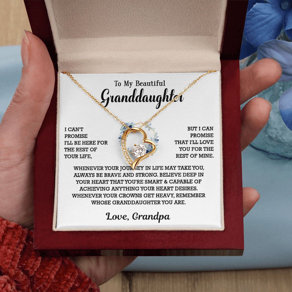 613C To My Granddaughter Necklace, Birthday Gift For Granddaughter, Necklace Gifts