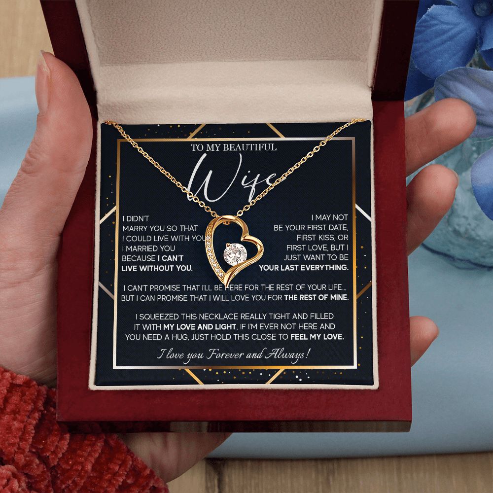 491C To My Beautiful Wife Necklace From Husband, Jewelry For Women, Birthday Gifts