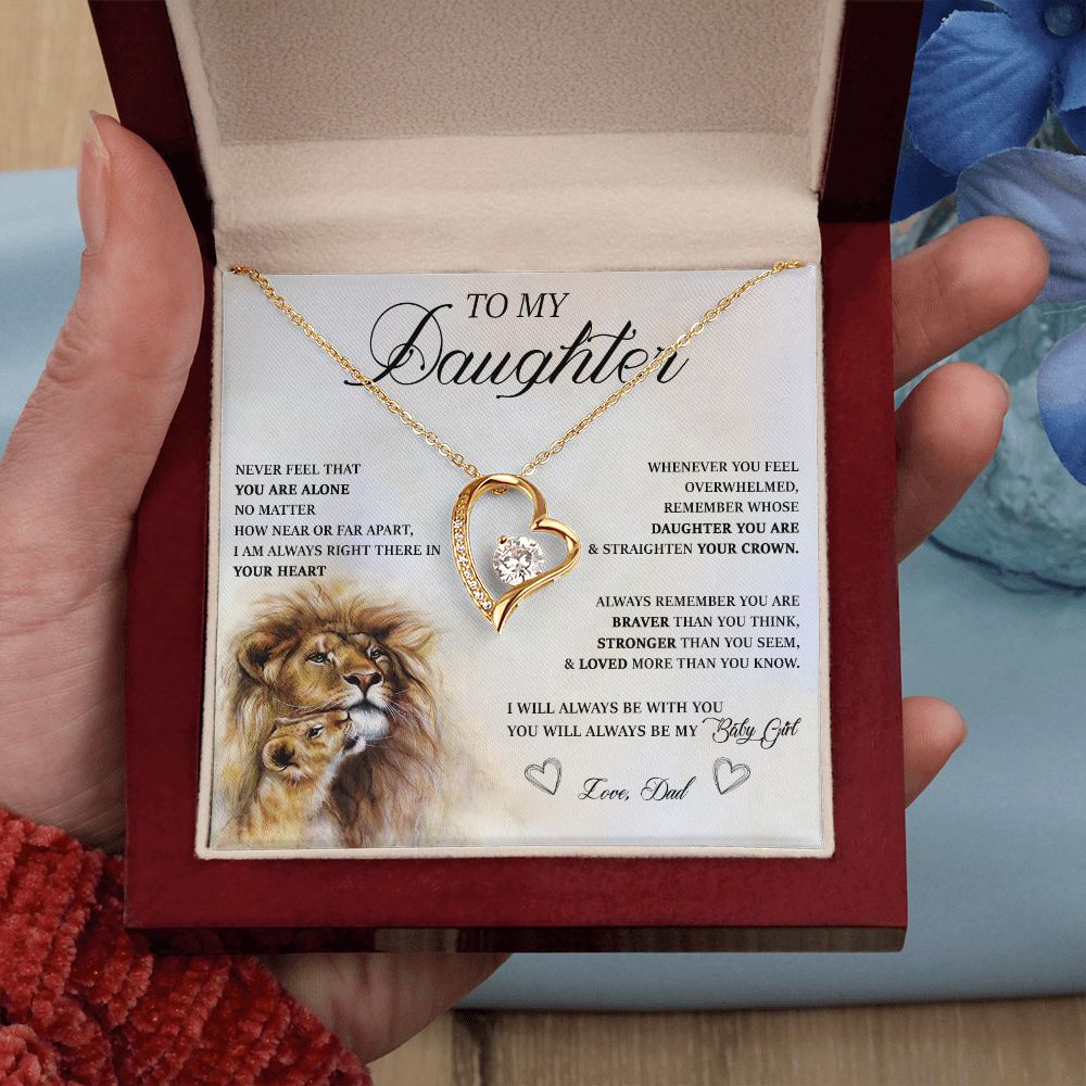 583C Birthday Gifts For Daughter From Dad, Daughter Necklace From Dad, To My Daughter
