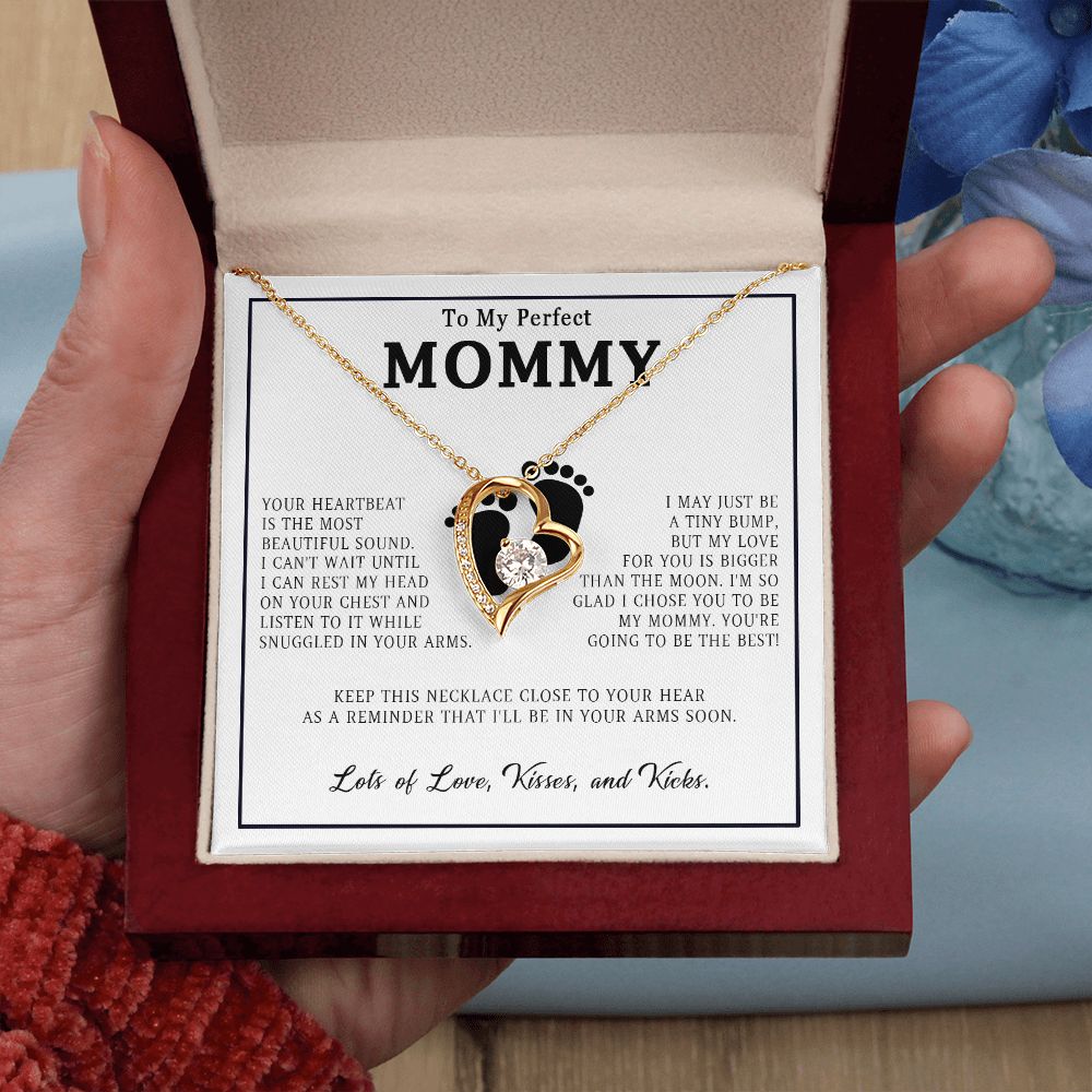 579C New Mom Necklace, Gift from Baby Bump, Baby Shower Party Gifts, Mother Necklace