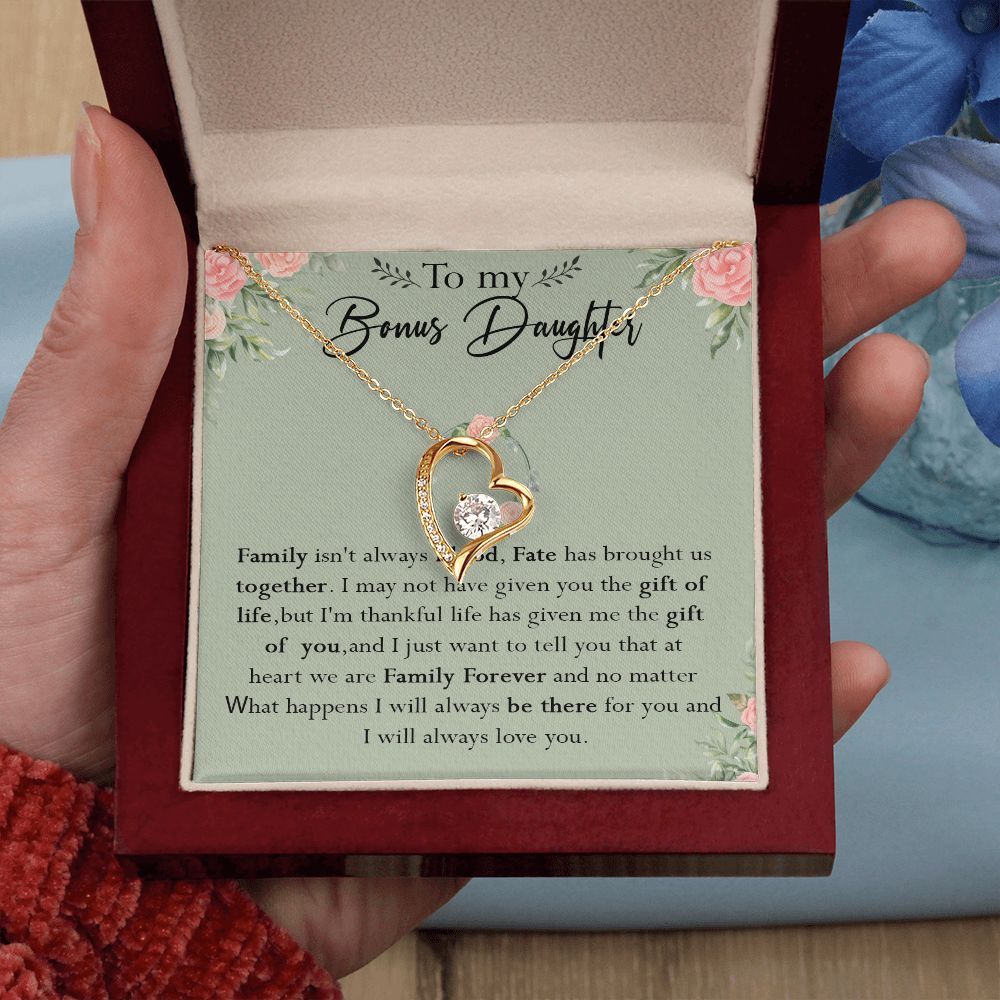 52C To my Bonus Daughter Necklace, Bonus Daughter, Step Daughter Gift, Gift Birthday