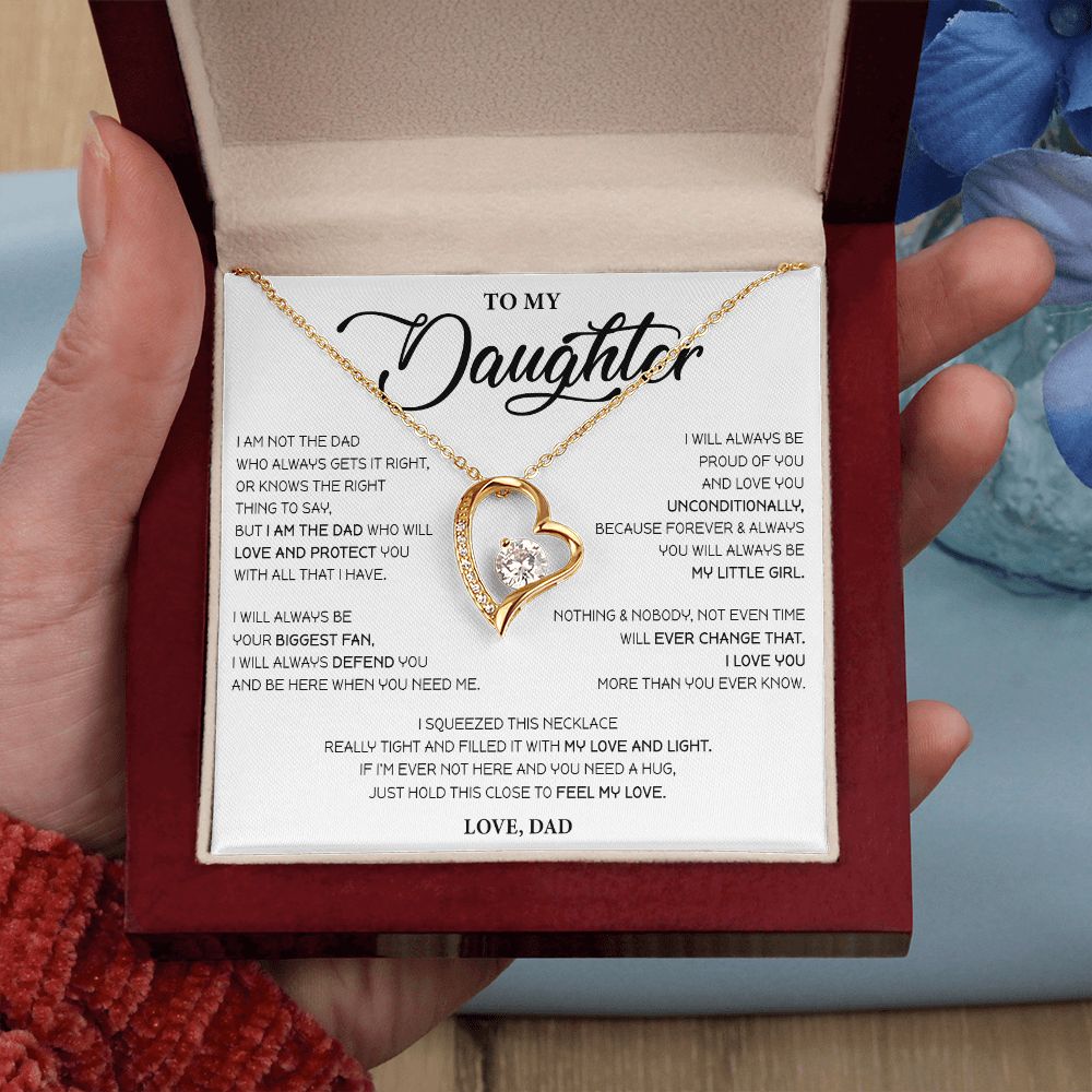 500C To My Daughter Necklace, Love Knot Pendant Necklace, Daughter Gift from Dad