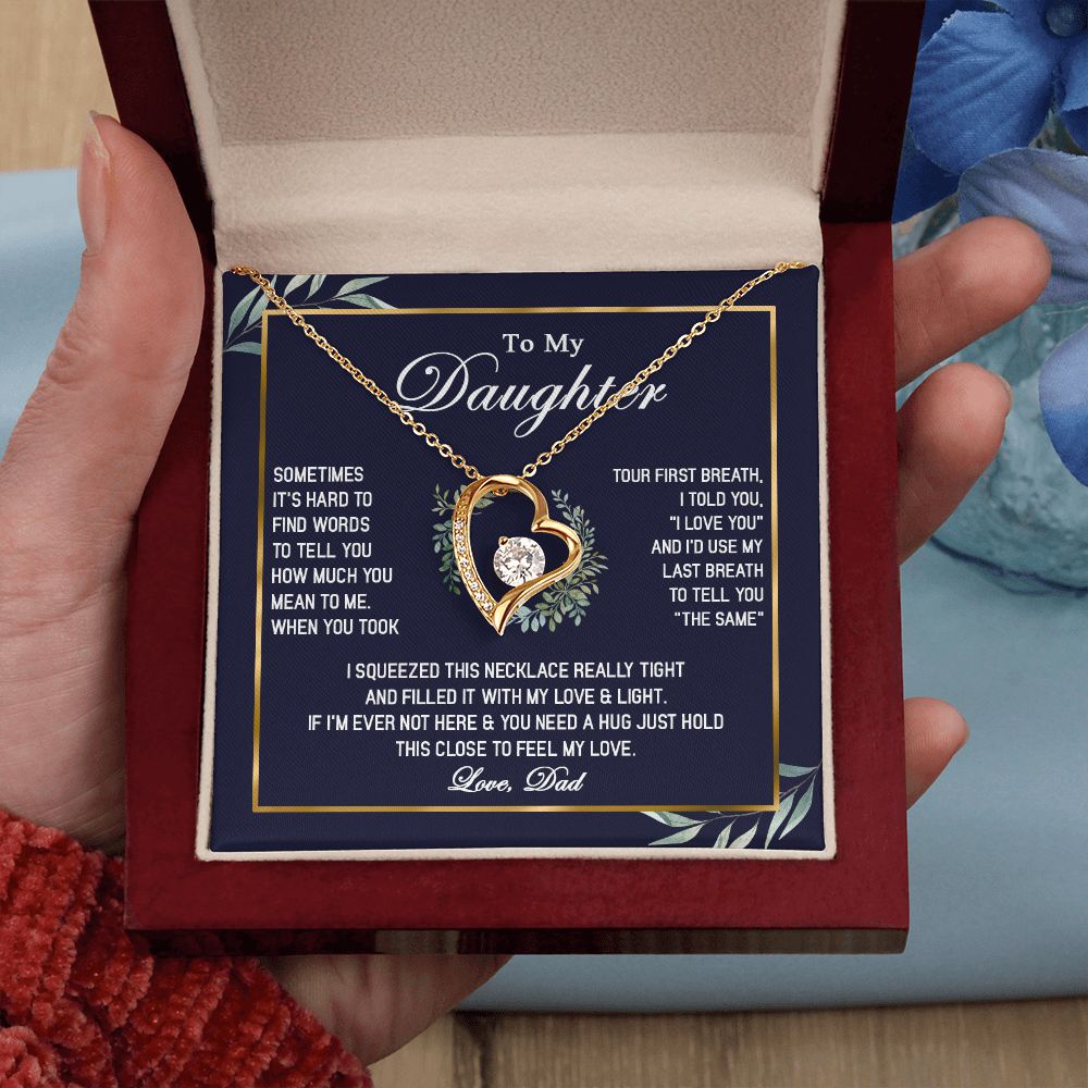 463C To My Daughter Necklace, Gift For Daughter From Dad, Daughter Father Necklace