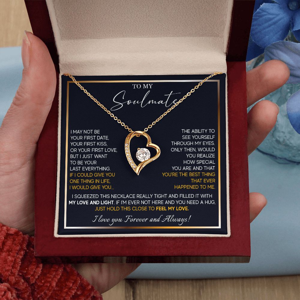 560C To My Soulmate Necklace, Couples in Love Gifts, Jewelry Romantic Gifts For Wife