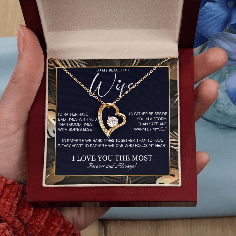 554C Gifts For Wife Romantic, Wife Birthday Gifts, To My Wife Necklace From Husband