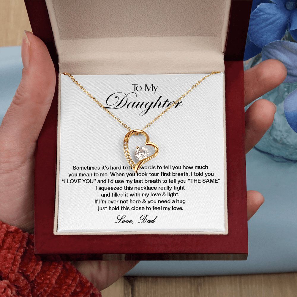 453C To My Daughter Necklace,Xmas Gift For Daughter From Dad,Daughter Father Necklace