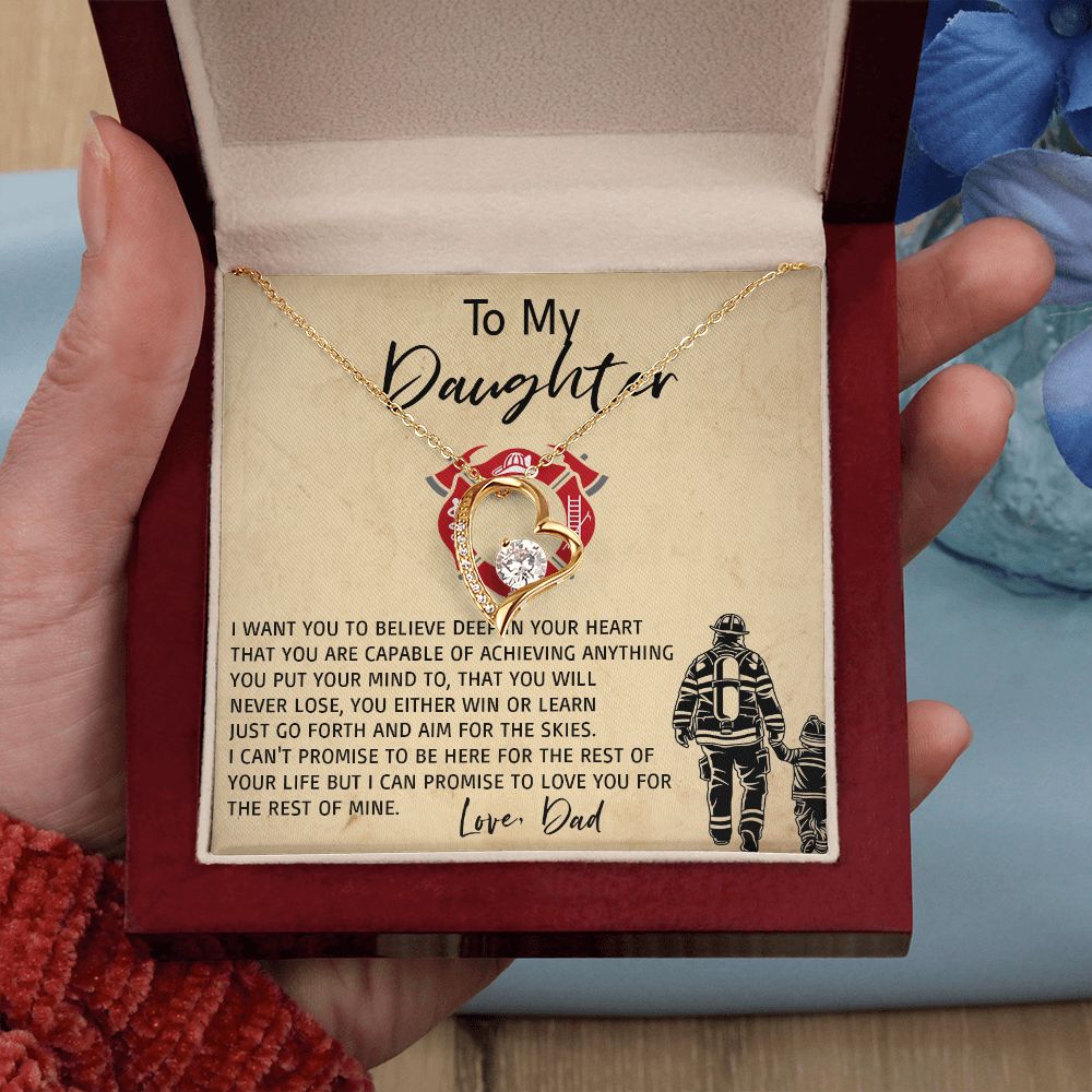 33C Daughter Necklace, To My Daughter Necklace, Birthday Gift For Daughter From Dad