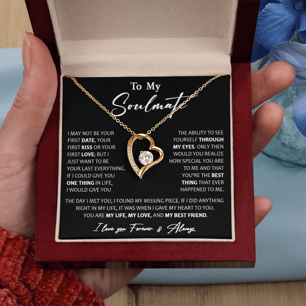 460c To My Soulmate Necklace, Christmas, Valentine Gift For Her, Gift For Soulmate