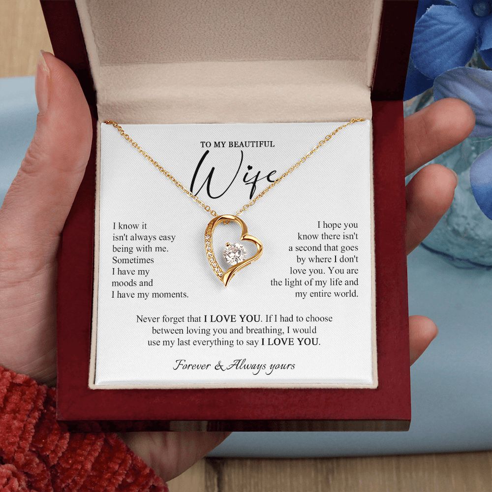 558C Beautiful Wife Necklace, Gift for Wife Necklace from Husband, Wife Birthday Gift